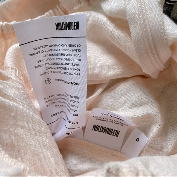 REFORMATION Frankie Jumpsuit Romper NWOT sz.0 in Rose White - Picture 9 of 9